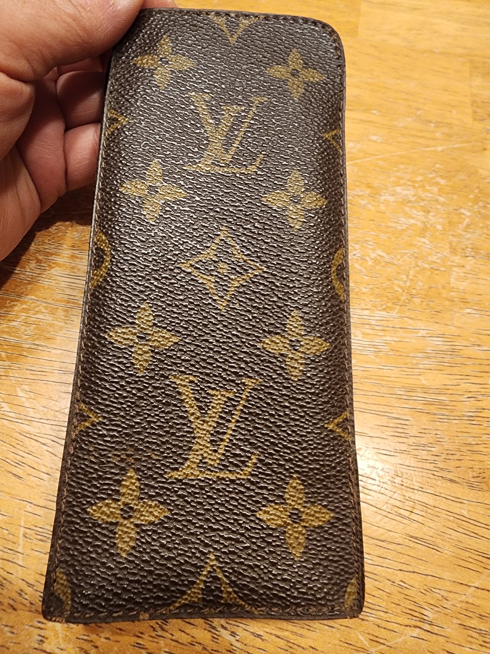 authentic Louis Vuitton Monogram Canvas Sunglasses Case featuring the signature